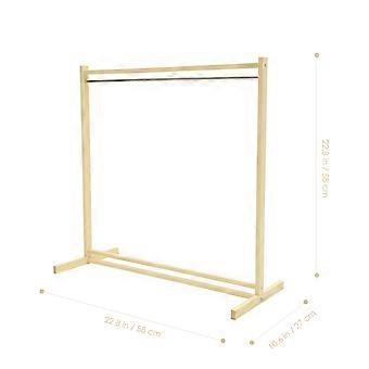 1 Conjunto de Roupas de Boneca Rack Suspenso Bonecas de Madeira Roupas Prateleira Organizadora