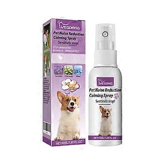 Spray for støyreduserende kjæledyr beroliger kjæledyr, roer ned følelser, forebygger stress, reduserer støy fra kjæledyr, spray på 50 ml boks