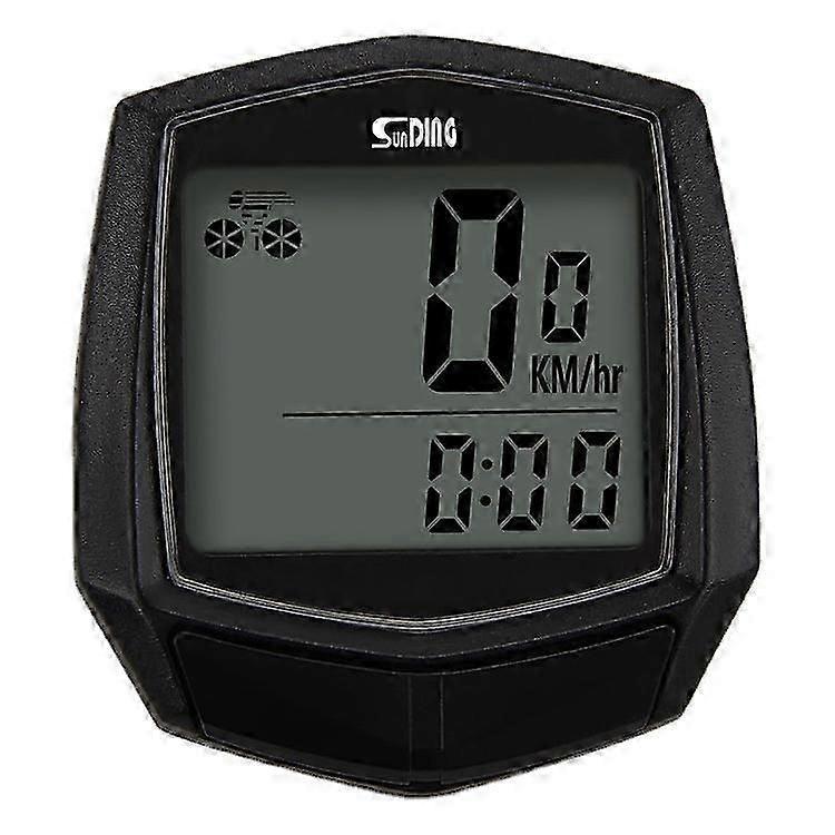 waterproof bicycle computer Black with speedometer and odometer. 26-27