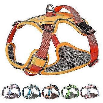 Dog Walking Harness and Leash Set, Oxford Cloth Mesh Alloy Accessories, Reflective Breathable Explosion-Proof -New 8-15