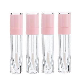 Empty Lip Gloss Tube for Storage 10Pcs Round Lip Balm Containers Pink