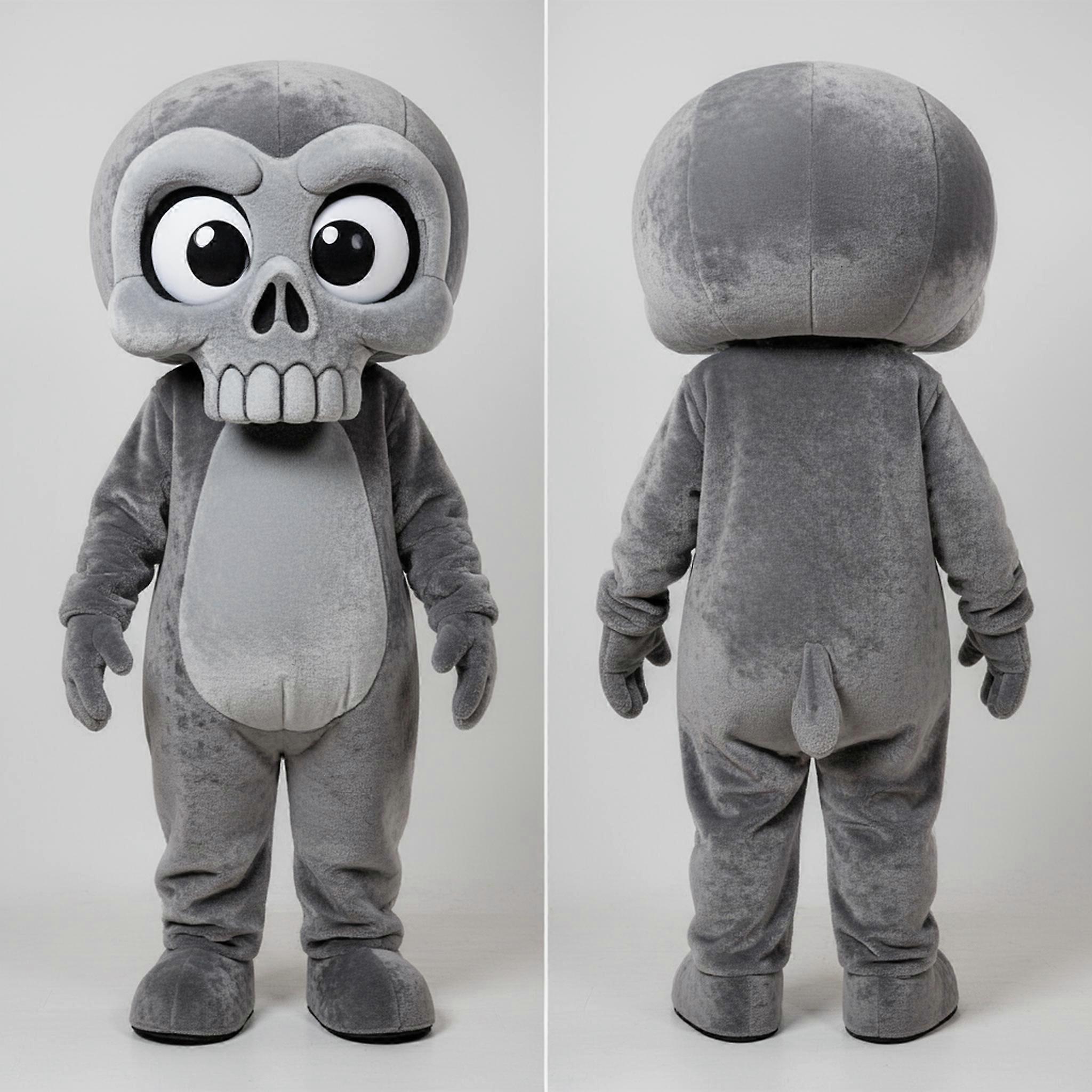 MASTICOT Gray Padded Skull Mascot