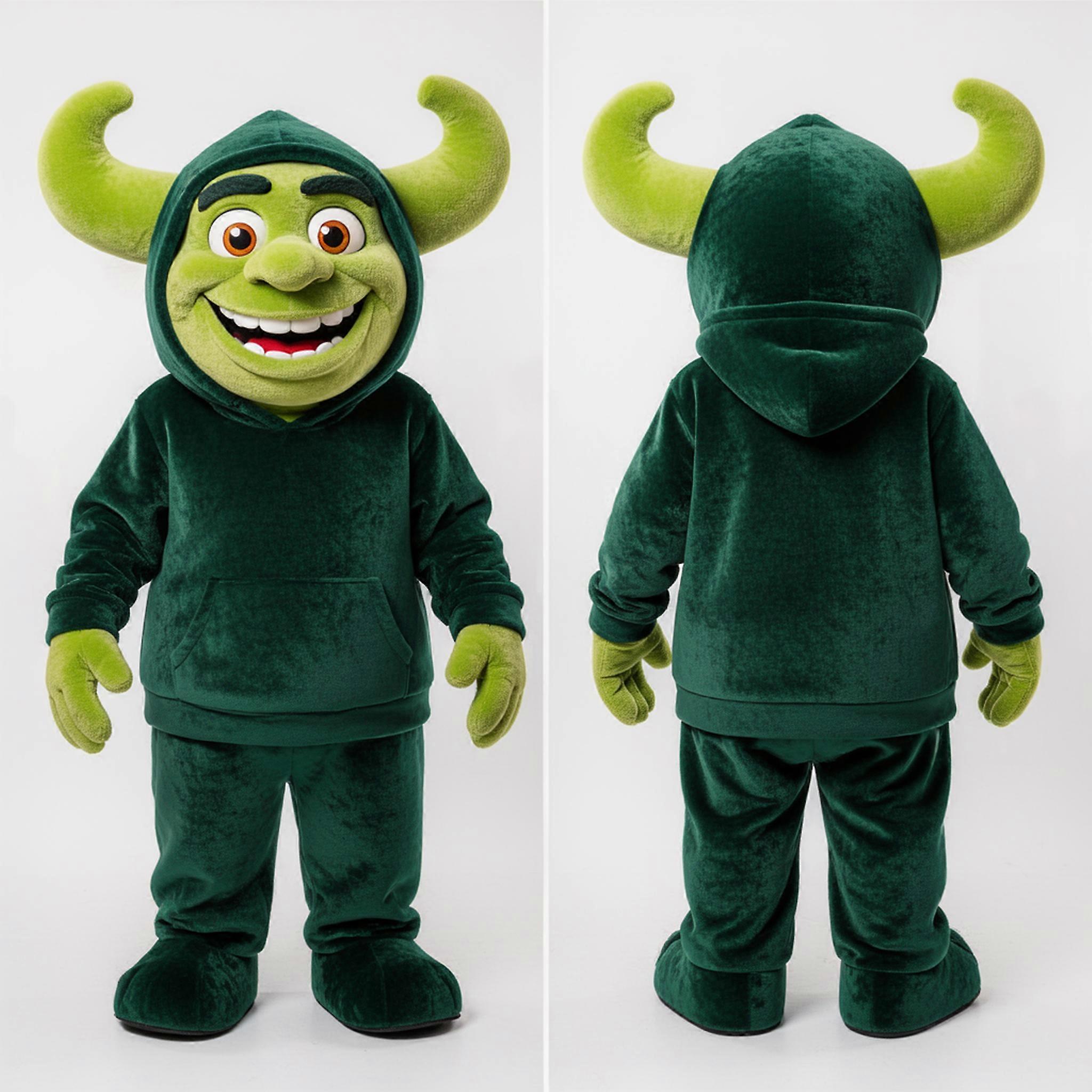 MASTICOT Emerald Green Broad Shouldered Ogre Mascot