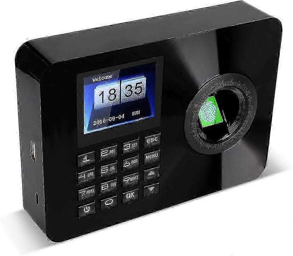 Time Clock, Black Time Attendance Clock Password compatible with Small Business compatible with Office