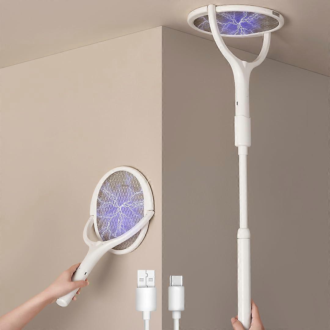 Rechargeable Electric Insect Racket, Mosquito Swatter with Telescopic