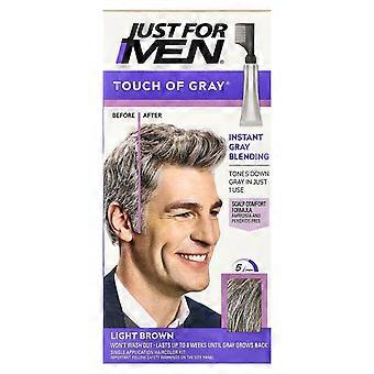 2 x Just for Men, Touch of Gray®, T-25 Light Brown, Single Application Haircolor Kit
