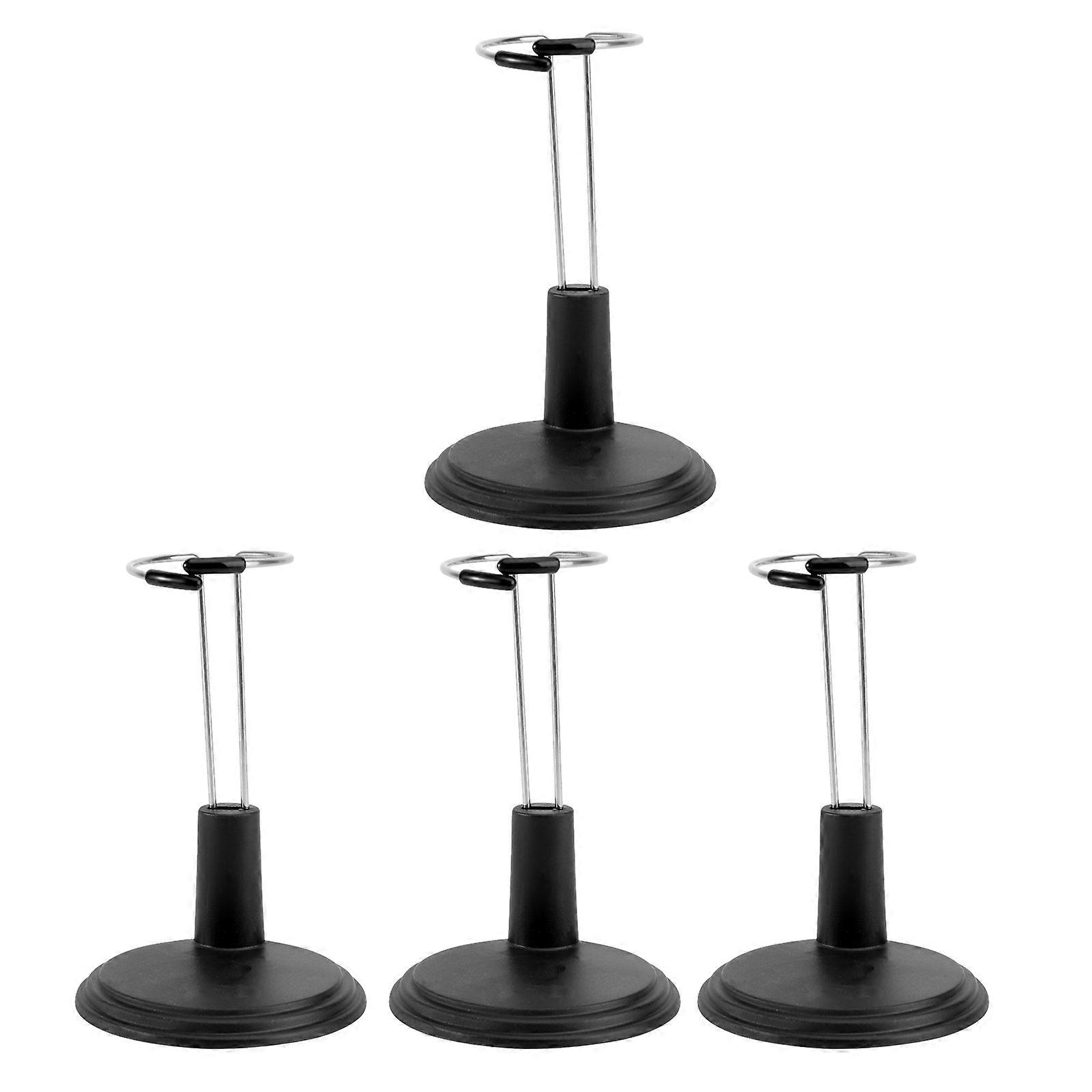 Creative Doll Stand Doll Bracket Support 4Pcs for Daily Use Black
