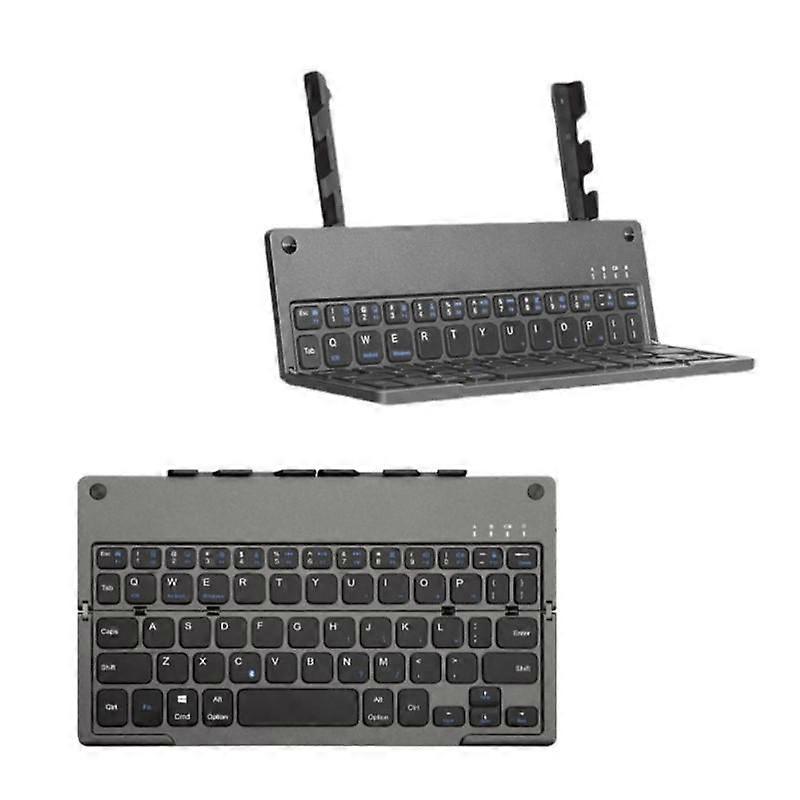 Folding Bluetooth-compatible Keyboard With Bracket Mini Portable Controller Universal For Mobile