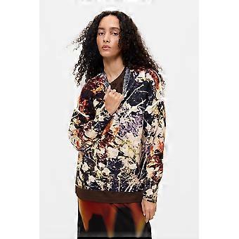 Desigual Camuflage Abstract Camoflage Autumnal Botanical Jumper 26WWJF42