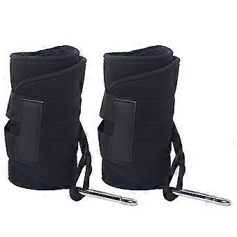 Fitness Abdominal Cantilever Belt for Muscle Training 1Pair Black Elastic Bands