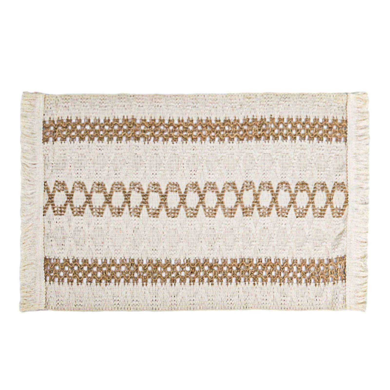 Boho Tassel Table Runner - Cotton Linen Rustic for Wedding