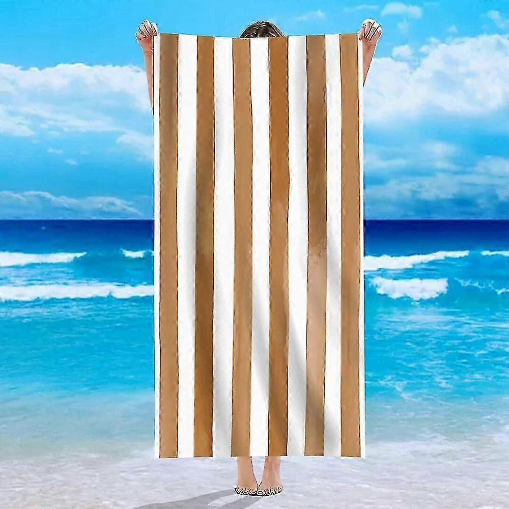 Striped Velvet Microfiber Beach Towel
