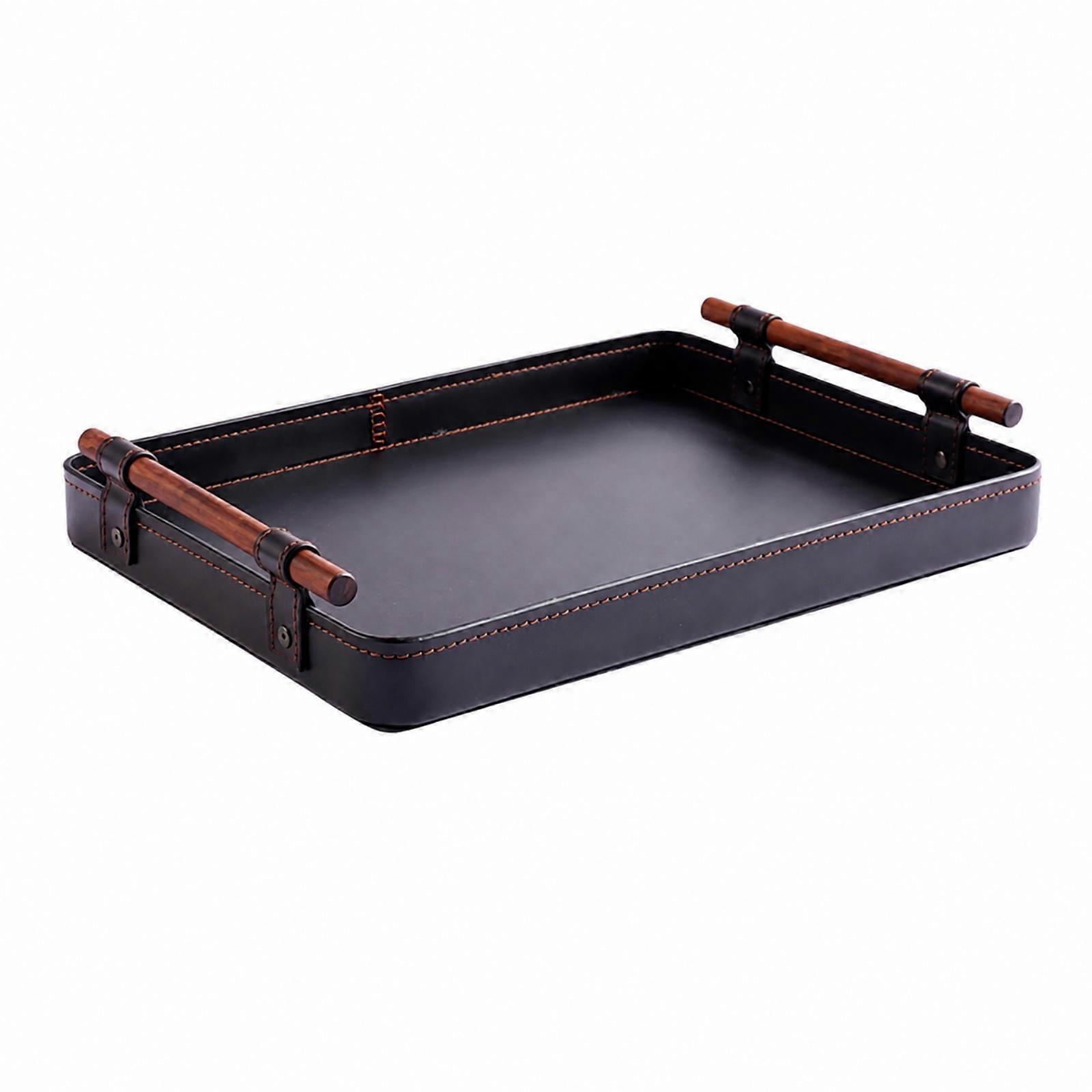 Versatile Rectangular Storage Tray | Contrasting Stitched Seams, Design, Semi
