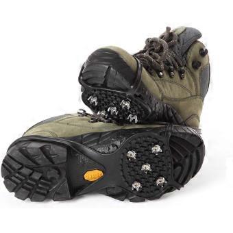 1 Pair 5-Teeth Tooth Anti-Skid Spikes Cleats Flexible Ice Snow Crampons Gripper Anti Slip Snow Shoes Boot for Hiking Climbing Winter Outdoor