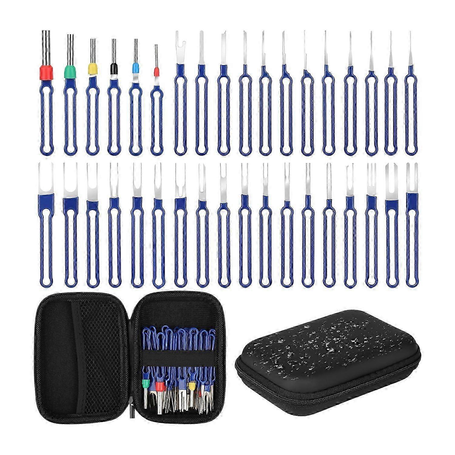 36PC Terminal Removal Tool Kit Pin Extractor Tool, Terminal Ejector Kit, Electrical Wire Connector-JNNJV