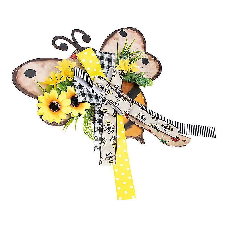 39X35cm Assorted Color Wreaths & Garlands Butterflies Hanging Wreath Artificial Wreath Hangings Spri