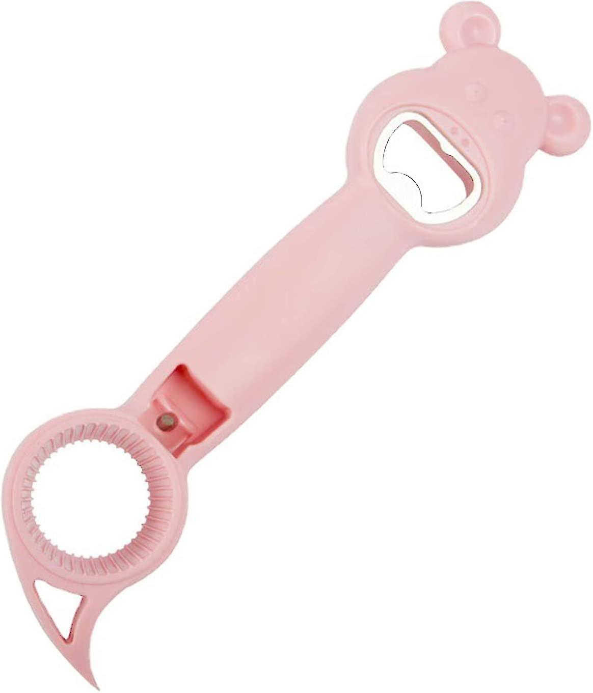 Jar Opener 4 In 1 Multi Function Can Opener Bottle Multi Kitchen Tool For Jelly Jars Wine Beer And Other Bottle Opener To Protect The Nail Use For Chi
