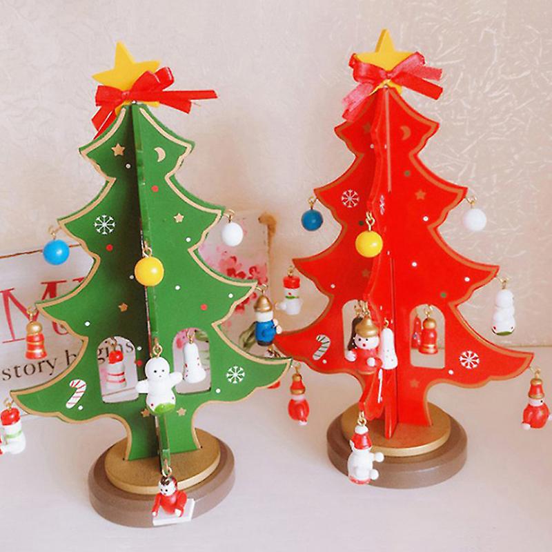 Kreativ DIY trä julgran dekoration julklapp prydnad Xmas Tree