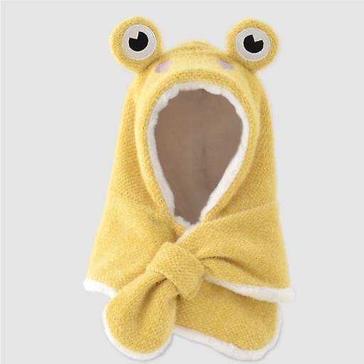 כובע צפרדע לילדים גברים ונשים ילדים כפפות צעיף חורף כובע אחד קריקטורה חמוד קטיפה אוזניות בנים ובנות סט שלושה חלקים חם