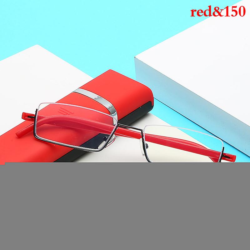 Lunettes de lecture Lentilles portables avec étui Anti-lumière bleue Mini loupe Tr90