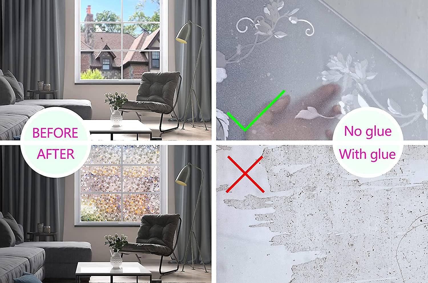 Window Film with Installation Tool，Electrostatic Window Film, Privacy