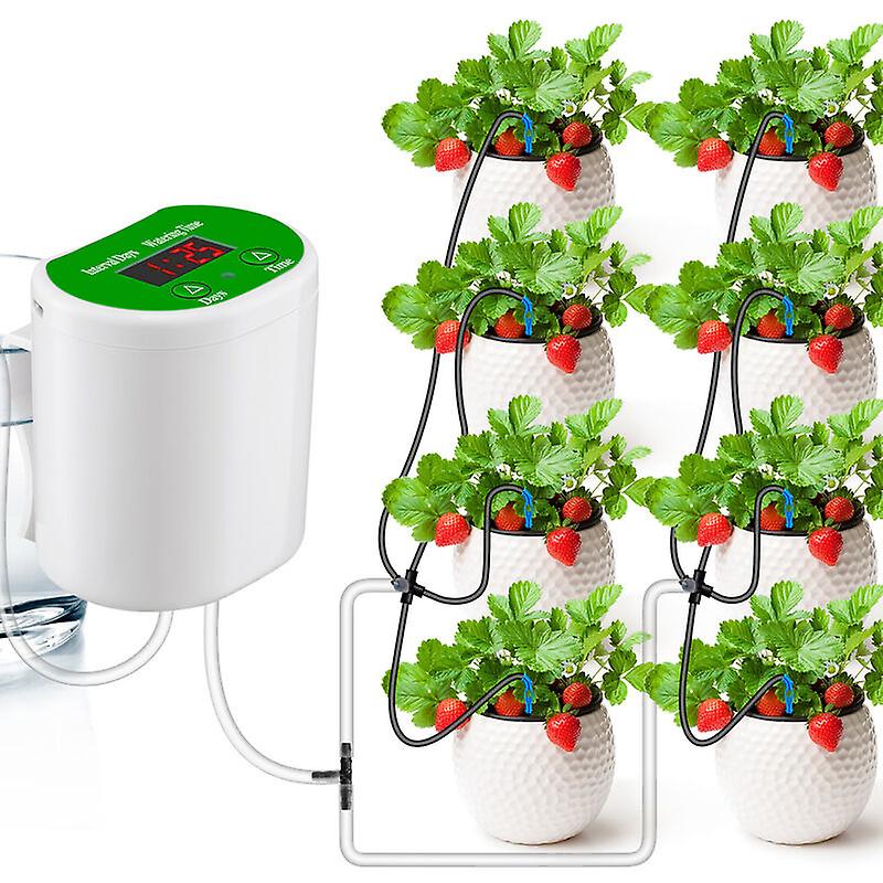 Automatic Watering System for Potted Plants, Drip Irrigation Kit with 30-Day Digital Programmable Water Timer (8 Plants)