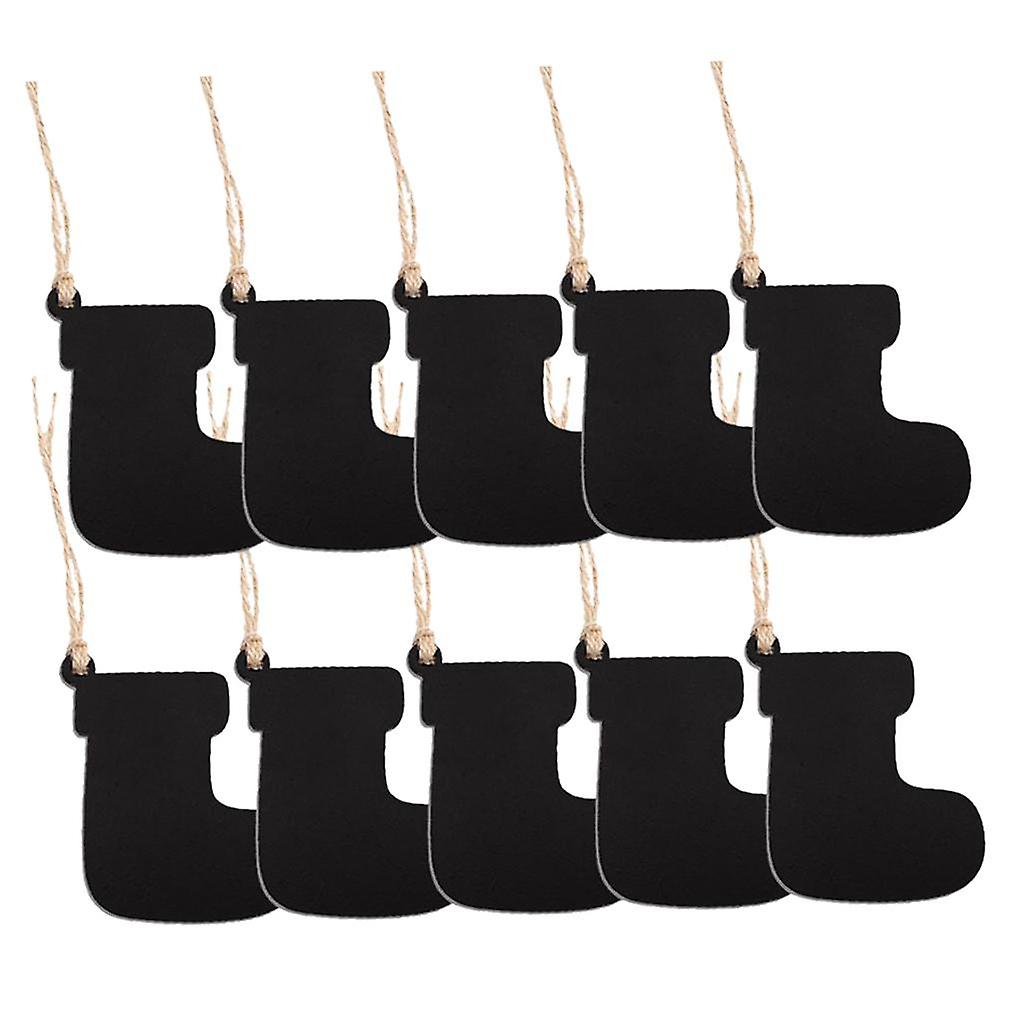10pcs Mini Hanging Chalk Board Blackboard Memo Message Sign Socks