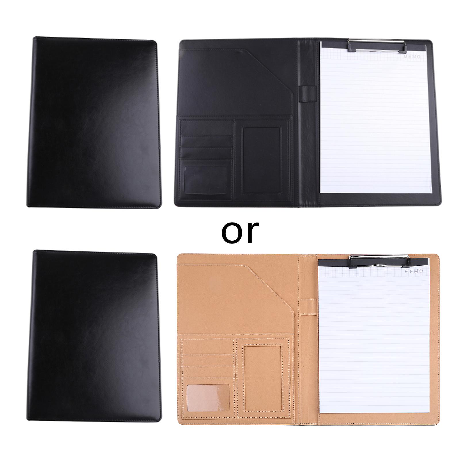 A4 Leather Conference File Folder Document Manager Organizer avec calculatrice