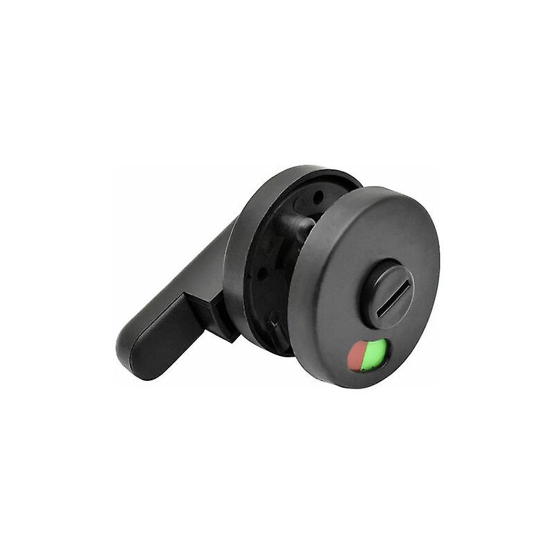 Toilet Door Lock with Lock Indicator, Black, 1Pcs,