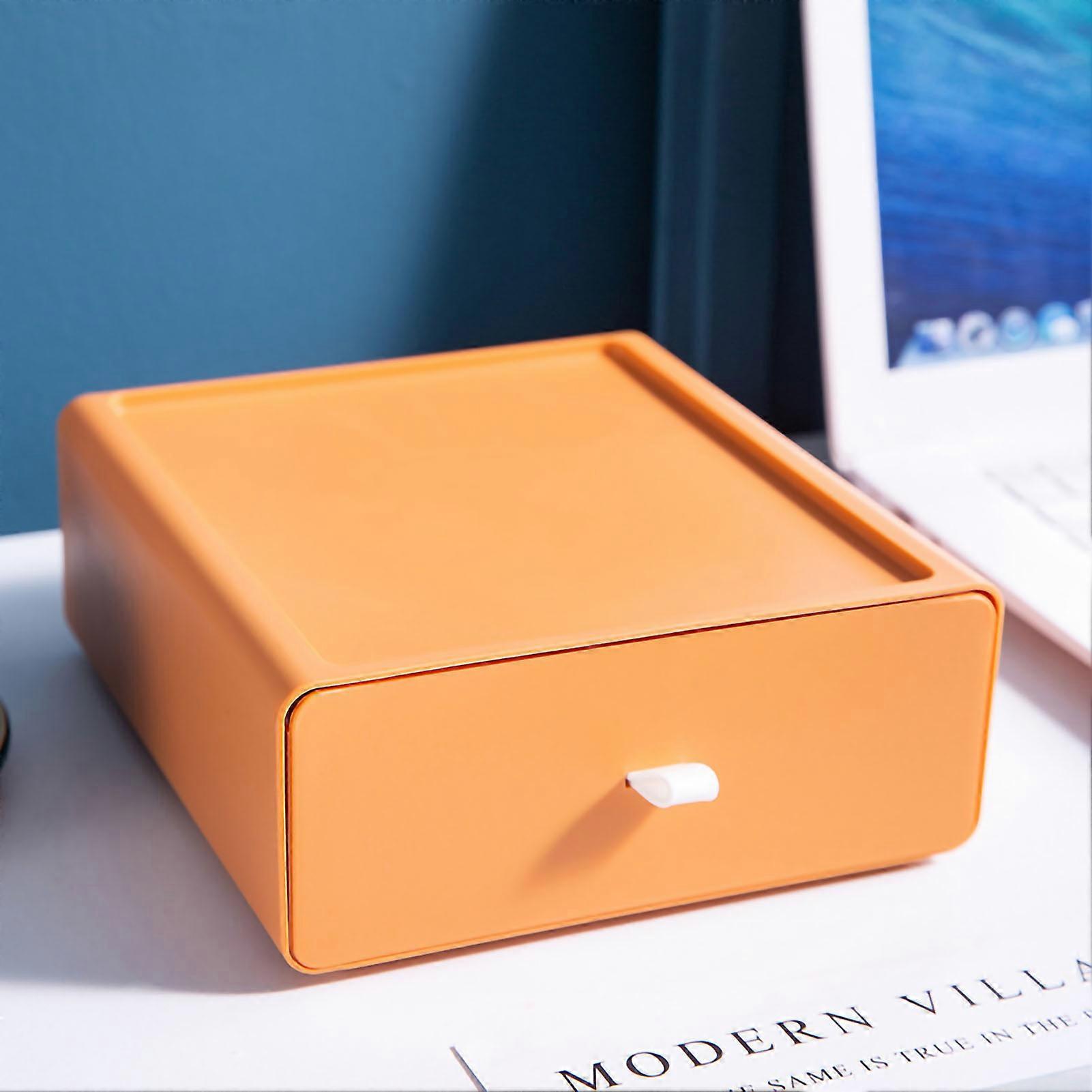 Desktop Storage Box Drawer Design Strong Load Bearing Stackable Desktop Organizer Storage Box for Stationery
