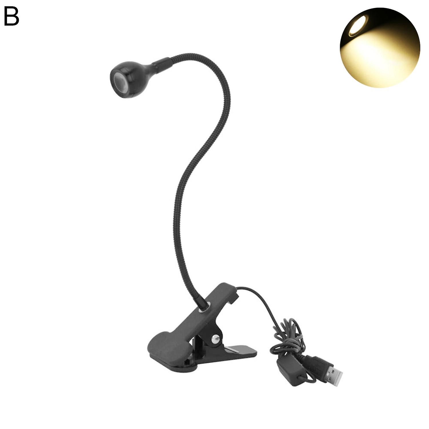 Desk Light Eye Protection Height Adjustable USB Powered Non-slip Table Clip Lamp for Bedroom