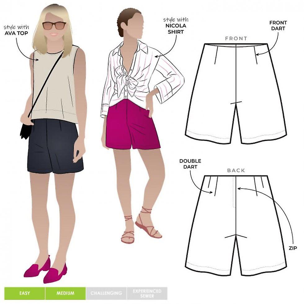 Style Arc Paper Sewing Pattern Cora Shorts