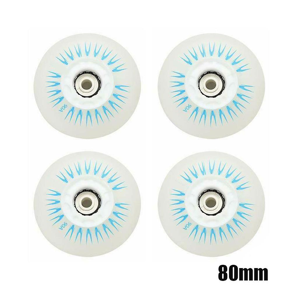 4PCS Flash Inline Skate Wheels 90A LED Lighting Skating Wheel Flash Wheels Sliding Roller Skating Shoes 80 76 72 68mm