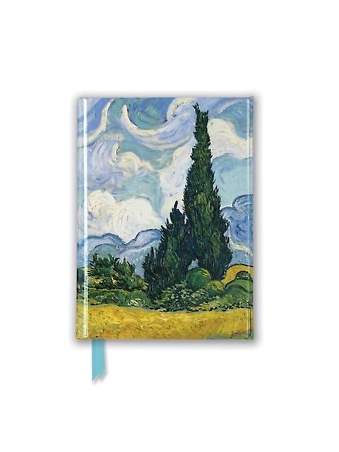 Vincent Van Gogh Wheat Field With Cypresses Foiled Pocket Journal Paperback Book