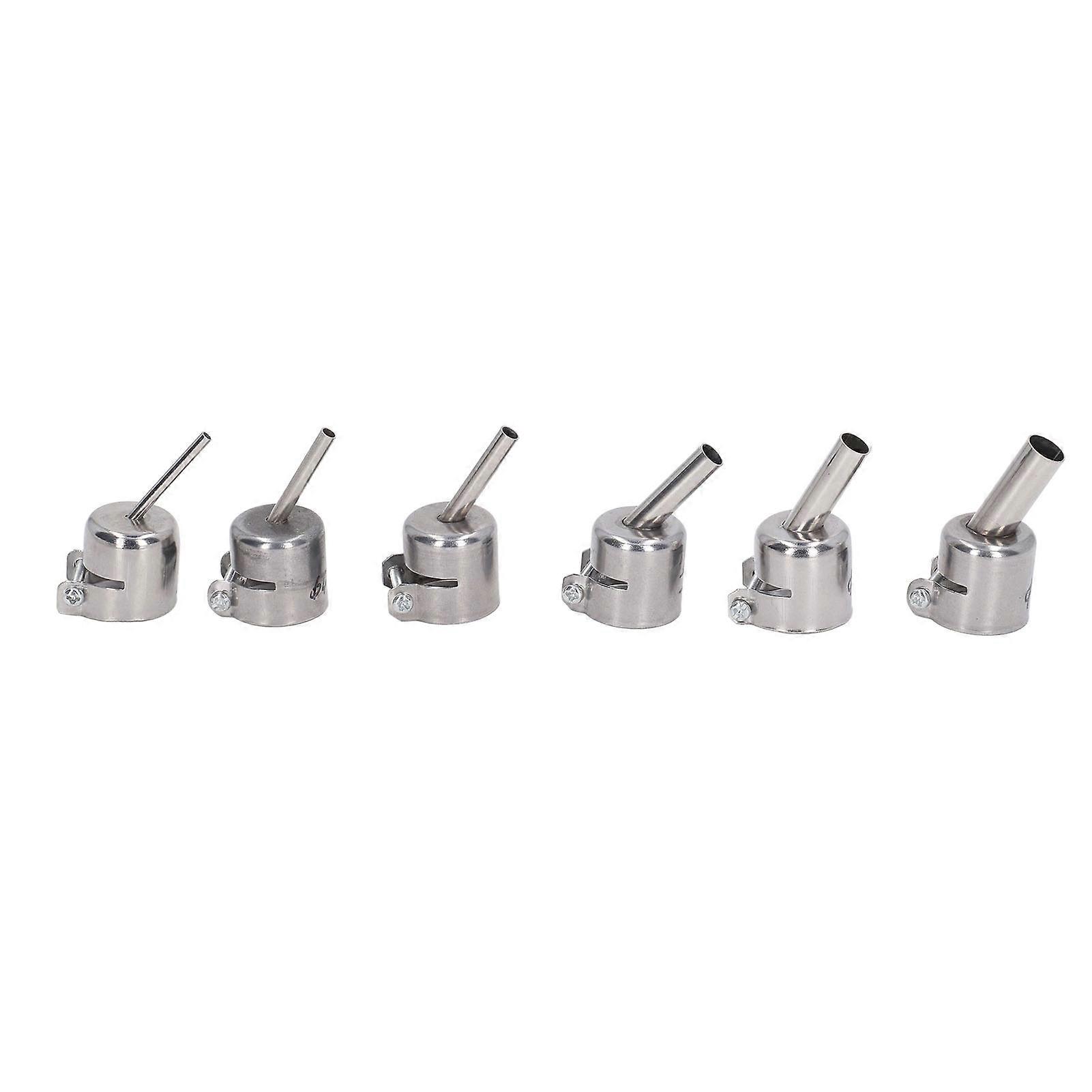 Risegun 850 Short Diagonal Air Nozzle 6-piece Set 3/4/5/7/8/10mm Hot Air Gun Tip Heat-resistant Nozzle Tool