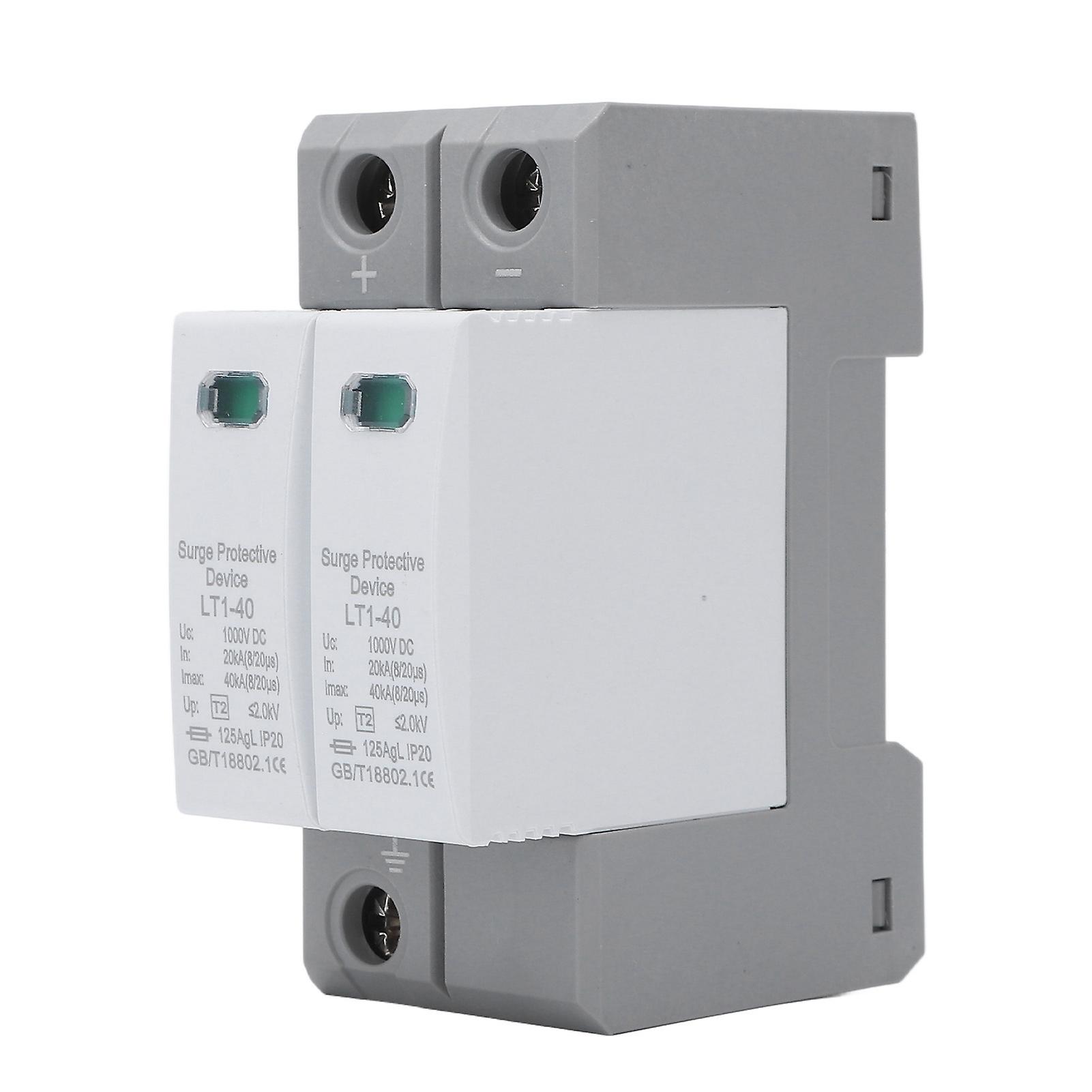 DC Surge Protective Device Modular Design Flame Retardant Quick Response Arrester Device 2P 40KA 1000V