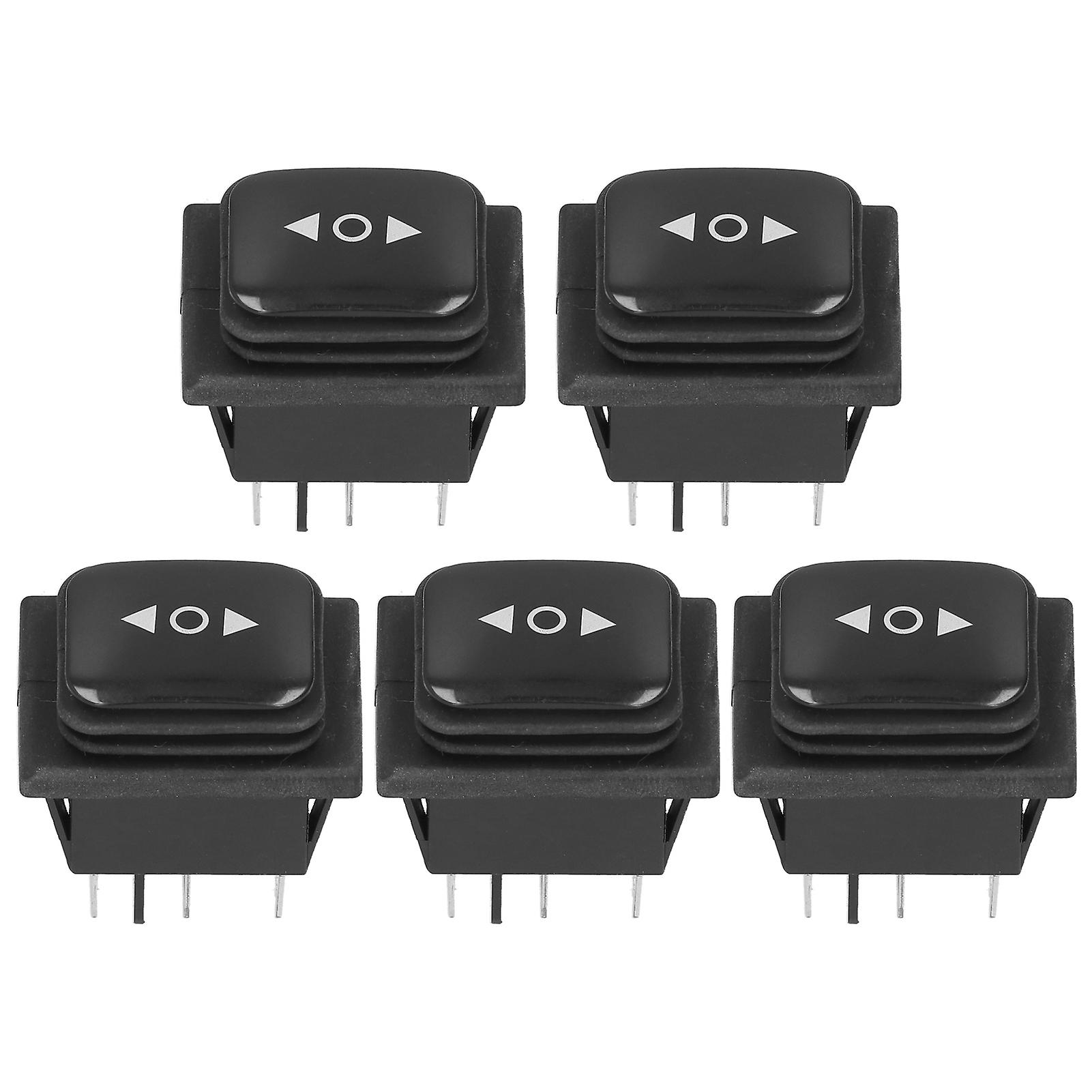 Lot de 5 interrupteurs à bascule étanches pour bateau, 6 broches, 3 positions, réinitialisation bilatérale, AC 125 V/AC 250 V