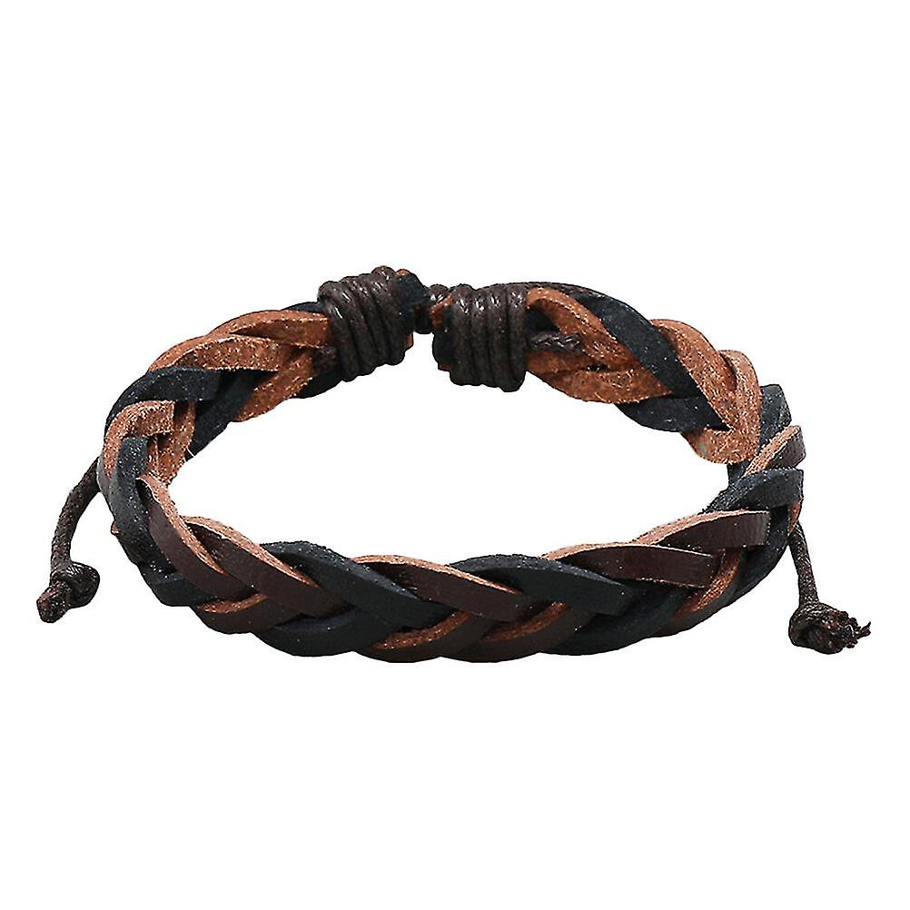 Män Armband Läder Flätat Armband För Män Sträng Armband Läderarmband-yuyu