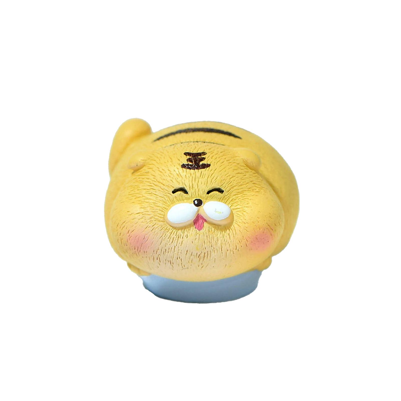 Lovely Little Tiger Shape Statue Decor Beautiful Vivid Resin Statue Model for Home