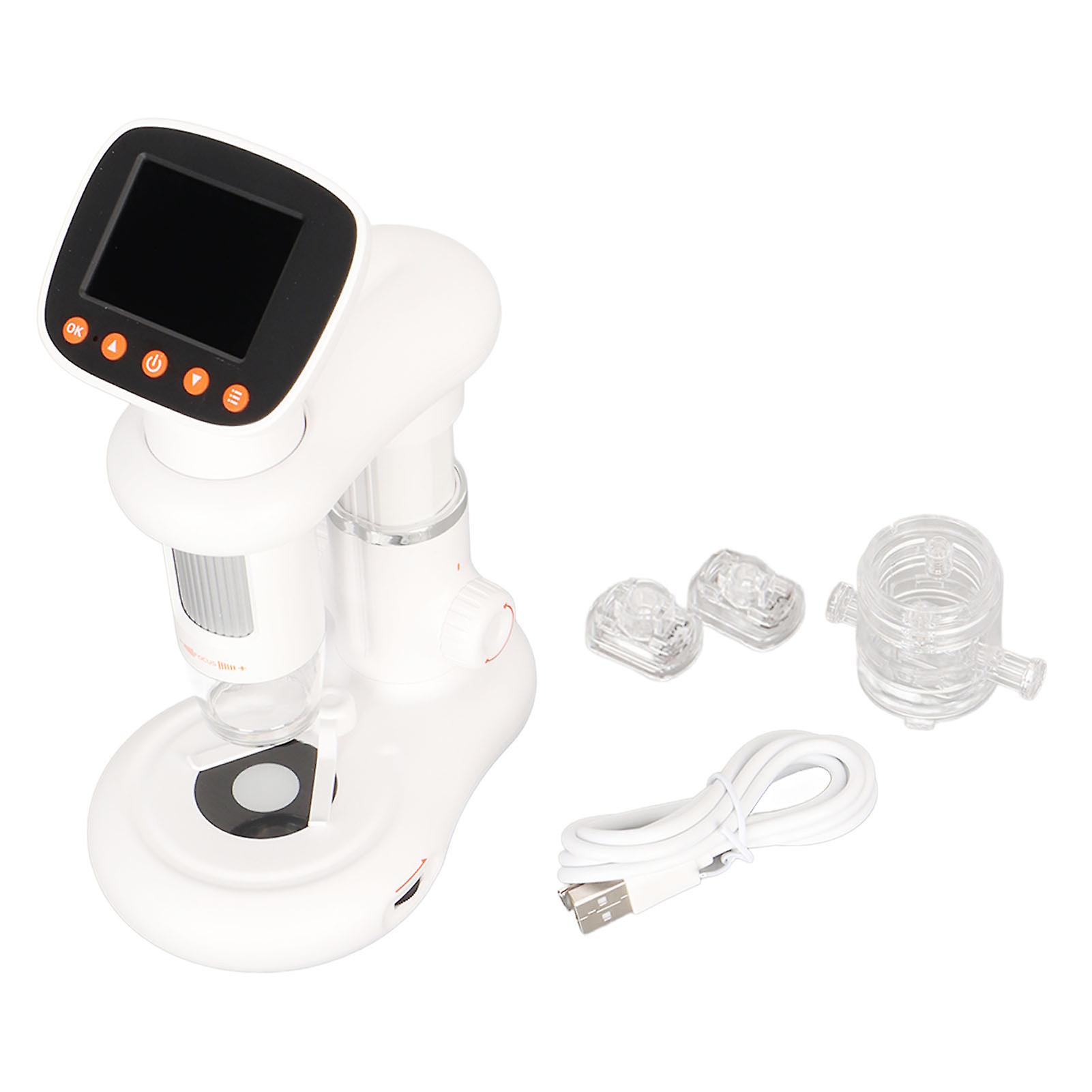 LCD Digital Microscope 50X to 1000X Magnification 1080P HD USB Handheld Coin Microscope with Display Screen 8 LED Lights with Bracket