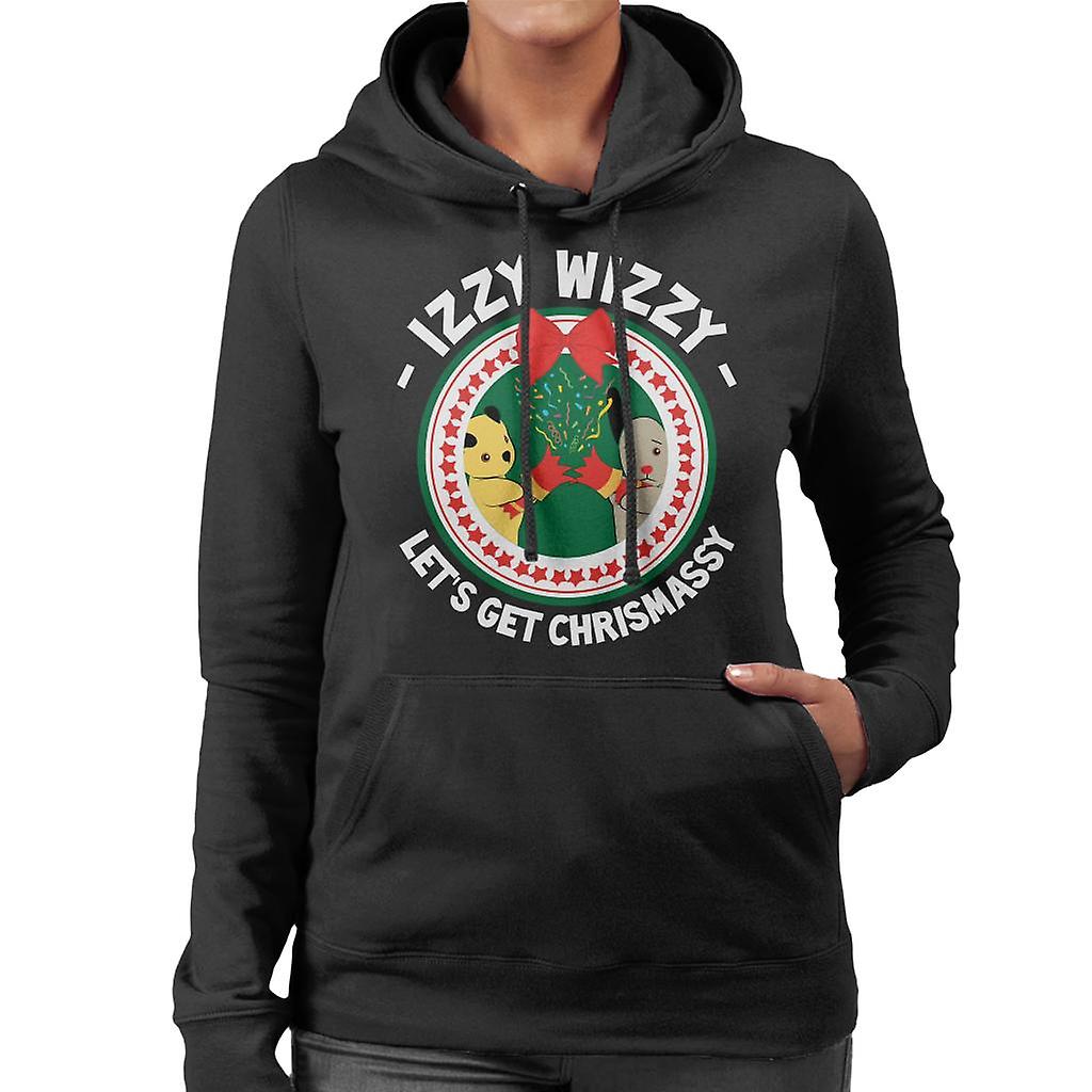 Sooty Christmas Izzy Wizzy Lets Get Chrismassy Women's Hooded Sweatshirt