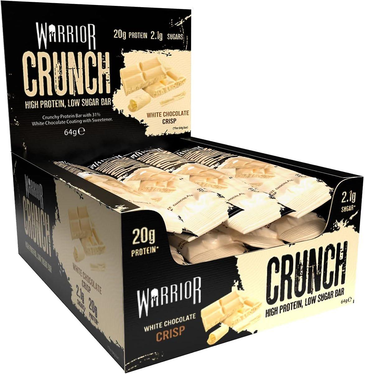 Warrior Crunch Bars Muscle Gain High Protein White Chocolate Crisp 12 x 64g