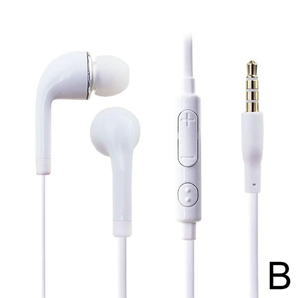 White (B) one size $ suitable for Samsung S4 mobile phone color earphones J5 9500 mobile phone line control tuning J5 in-ear earphones factory