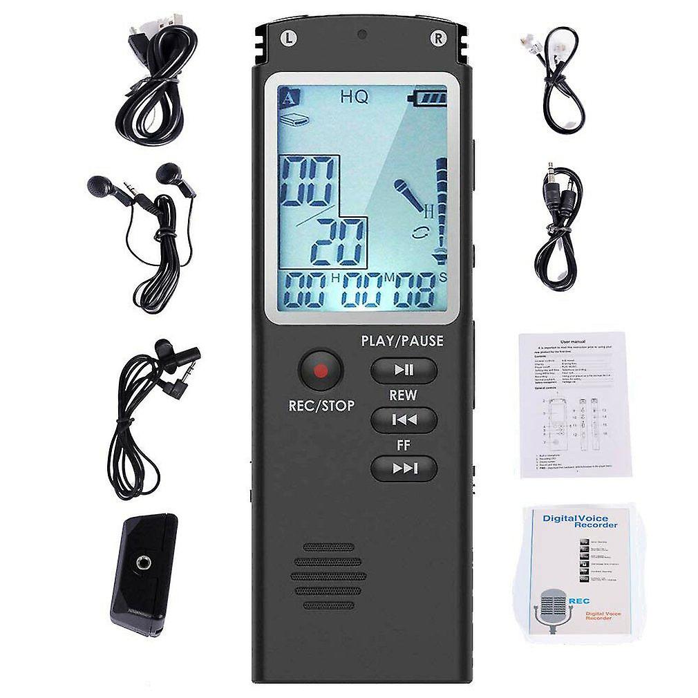 Portable Digital Voice Recorder Voice Activated Digital Sound Audio Recorder Recording Dictaphone Mp3 Player