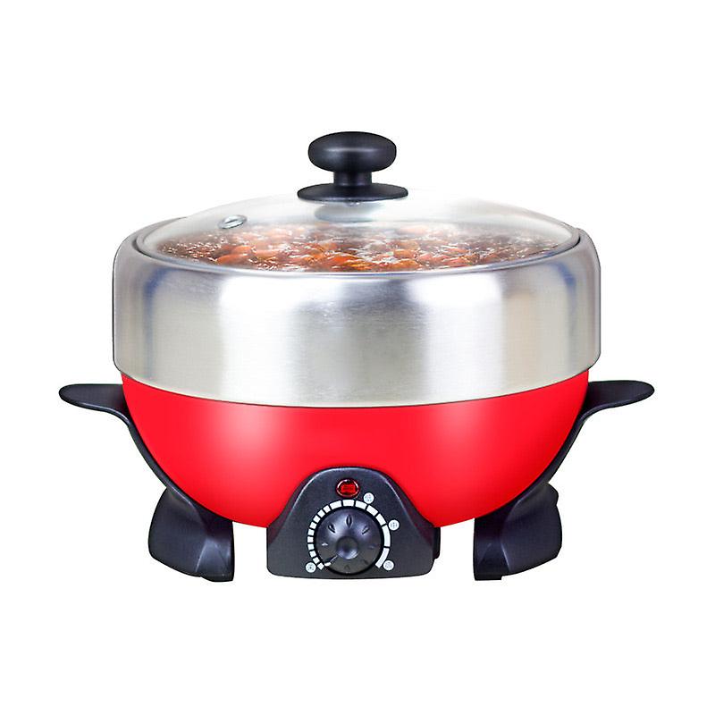 وعاء ساخن كهربائي 2 لتر مقلاة كهربائية منزلية غير لاصقة مقلاة شواء 800 واط 220 فولت آلة طهي الطعام متعددة الوظائف طباخ