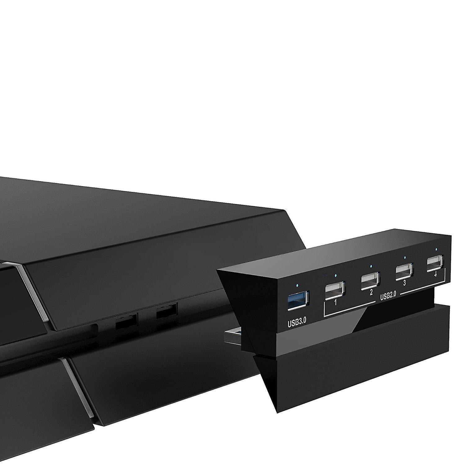 USB Hub 5 Port Expansion Adapter with LED Indicator,for PS4