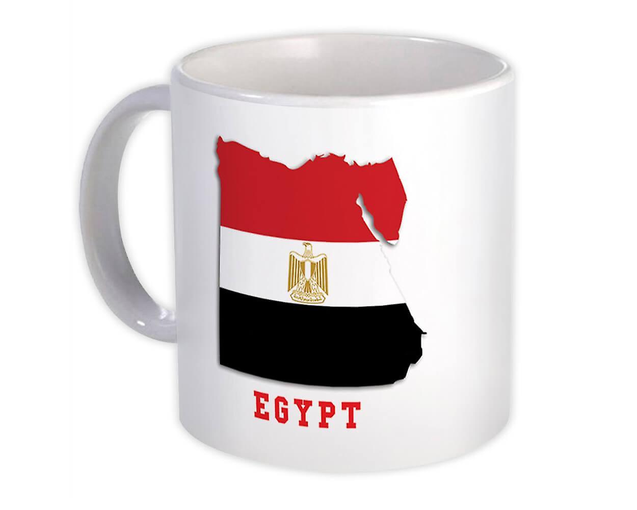 Gift Mug: Egypt MAP Flag Egiptian