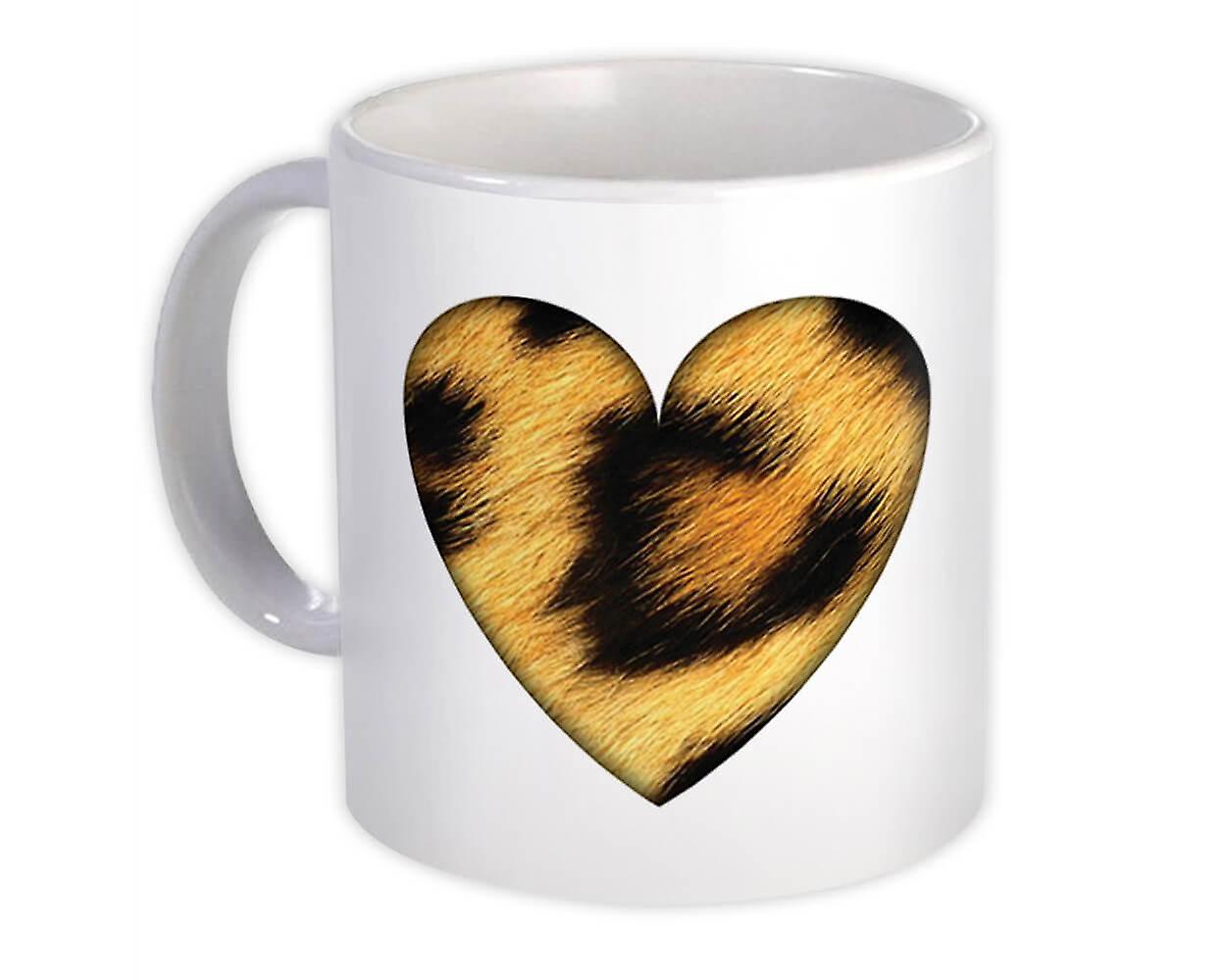 Gift Mug: Animals Leopard Animal Print Heart Pattern