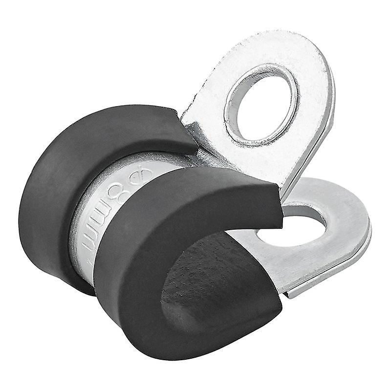 Cable clamp 8 mm with rubber cover