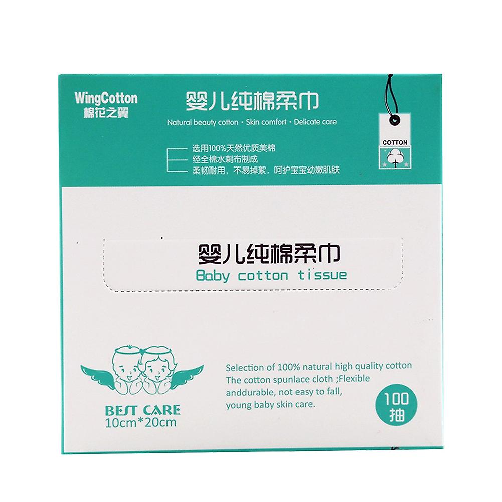 100pcs Disposable Baby Cleansing Cotton Tissue Soft Face Hand Clean Cotton Wipes